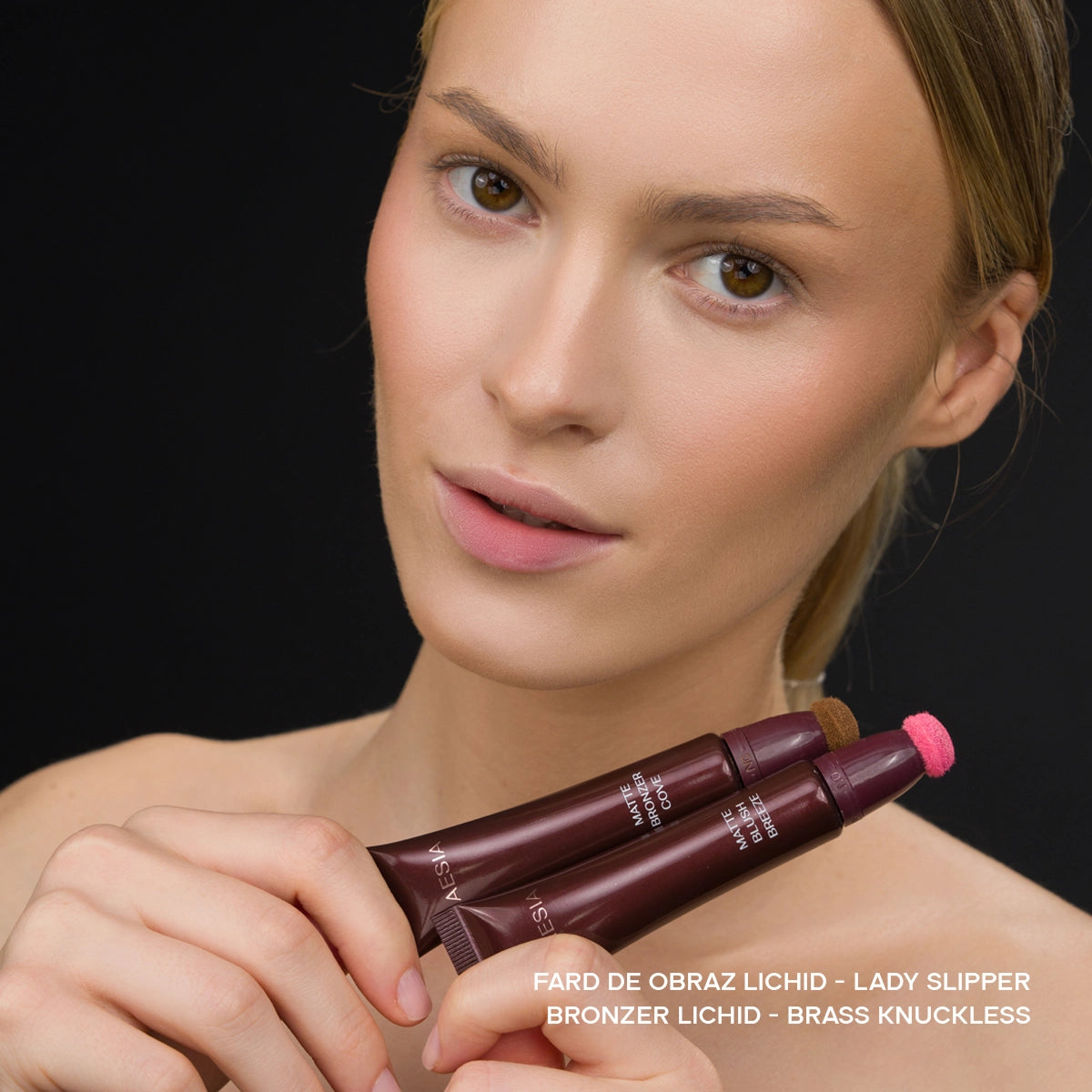 Set Fard de Obraz Lichid si Fard de Obraz Compact Mat Matte Blush Breeze