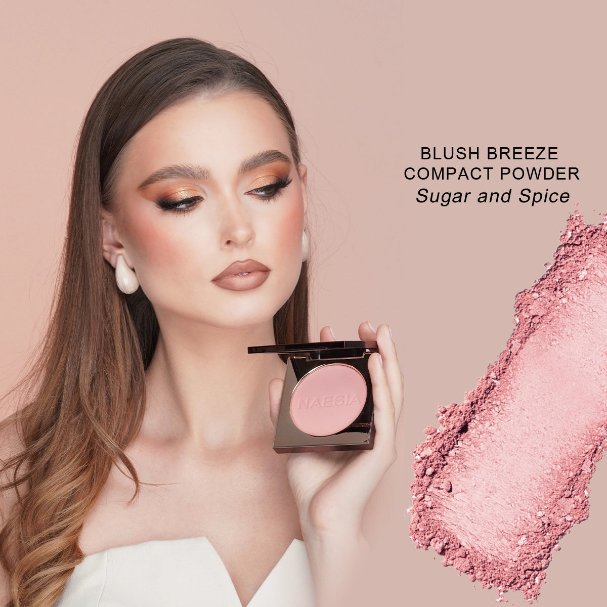 Fard de Obraz Mat cu Particule de Sclipici Blush Breeze