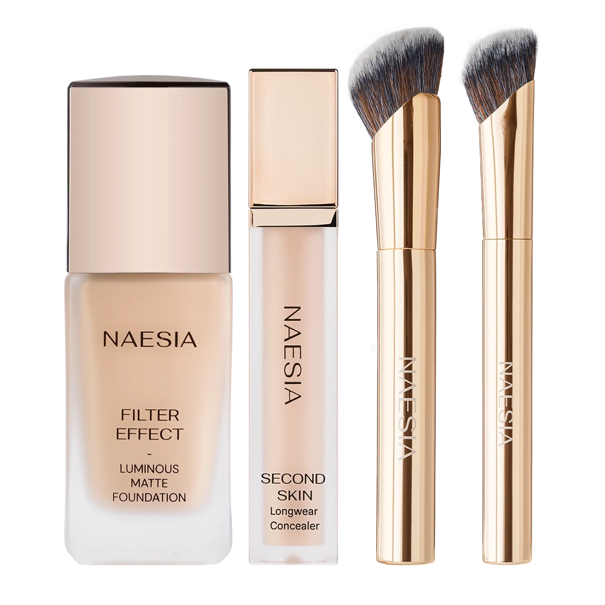 Set Fond de Ten Filter Effect, Concealer Second Skin, Pensula Machiaj FILTER EFFECT for Foundation si Pensula Machiaj FILTER EFFECT for Concealer
