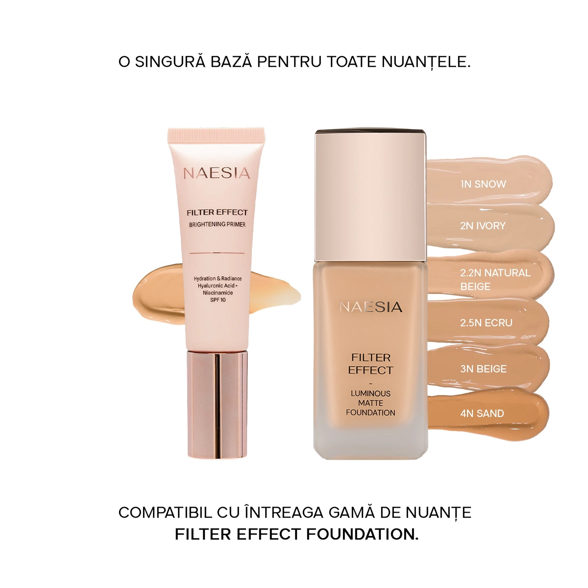 Set Fond de Ten si Primer Iluminator cu SPF 10 Filter Effect Brightening