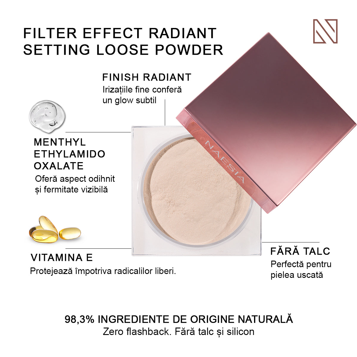 Pudră Pulbere Iluminatoare de Fixare Filter Effect Radiant Setting Loose Powder