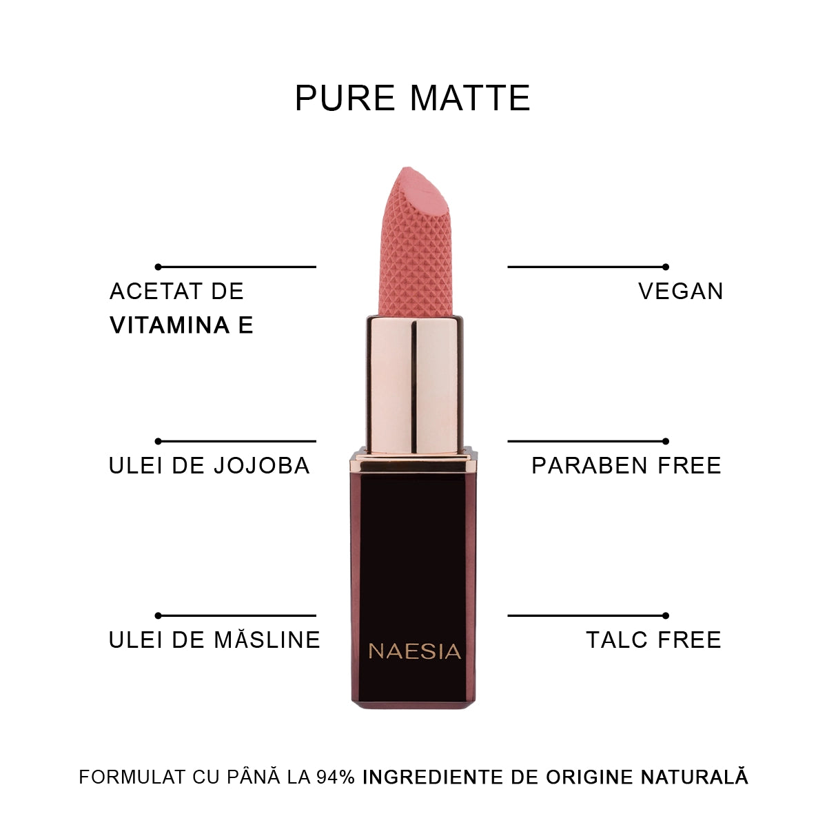 Ruj de Buze Mat Pure Matte Lipstick