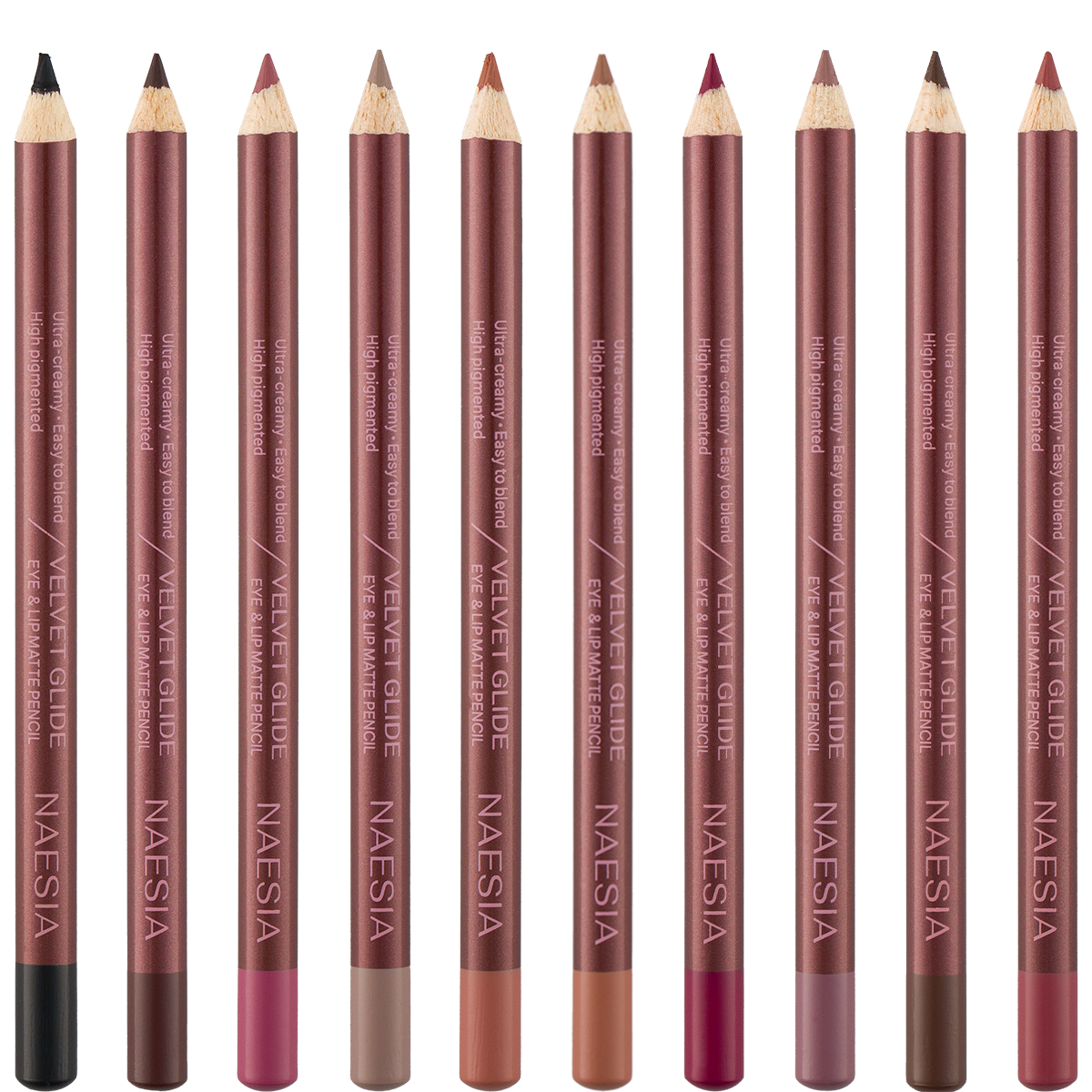 Set 10 Creioane Cremoase de Ochi si Buze Velvet Glide