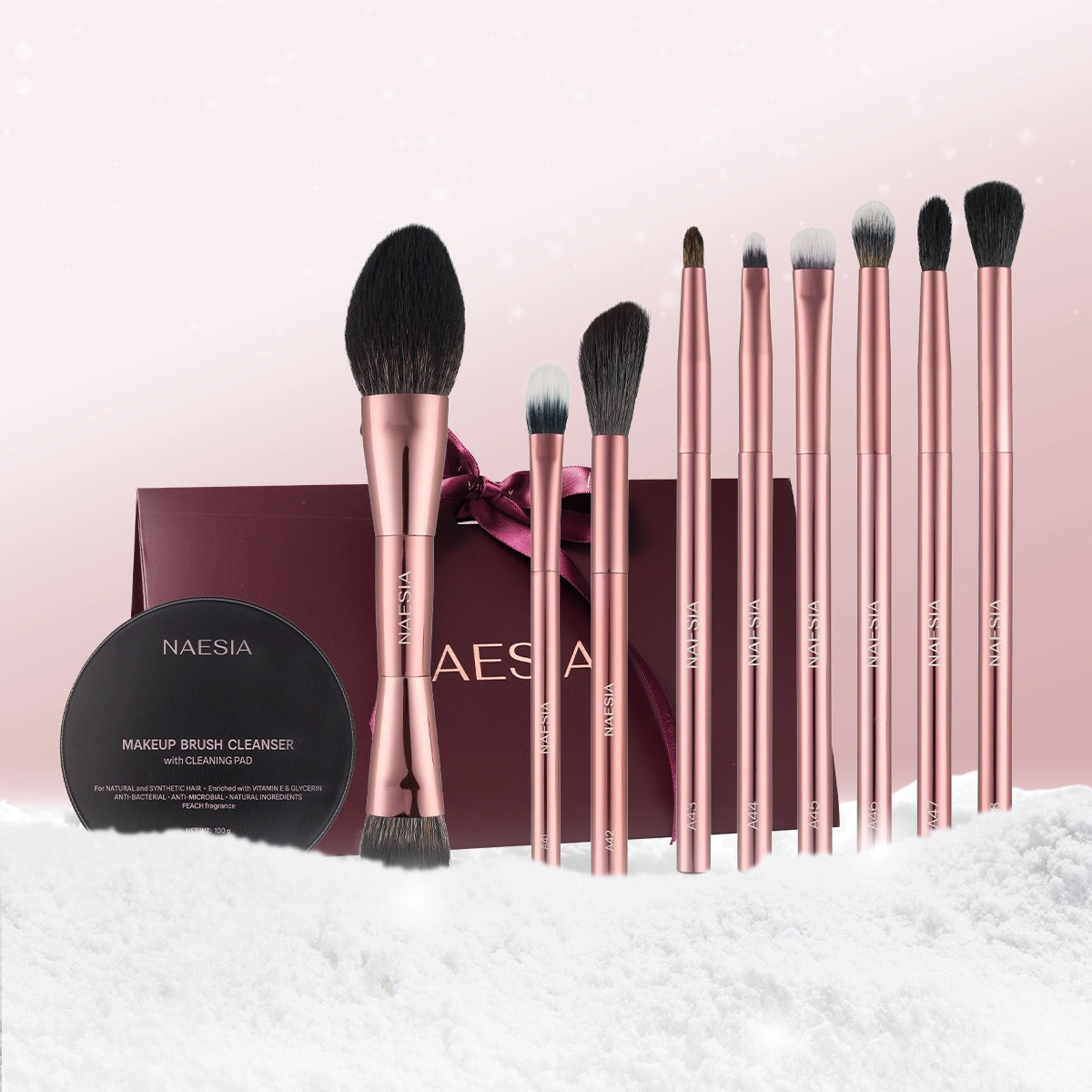 Set Cadou 9 Pensule de machiaj ANASTASIA și Săpun Profesional de Curățare