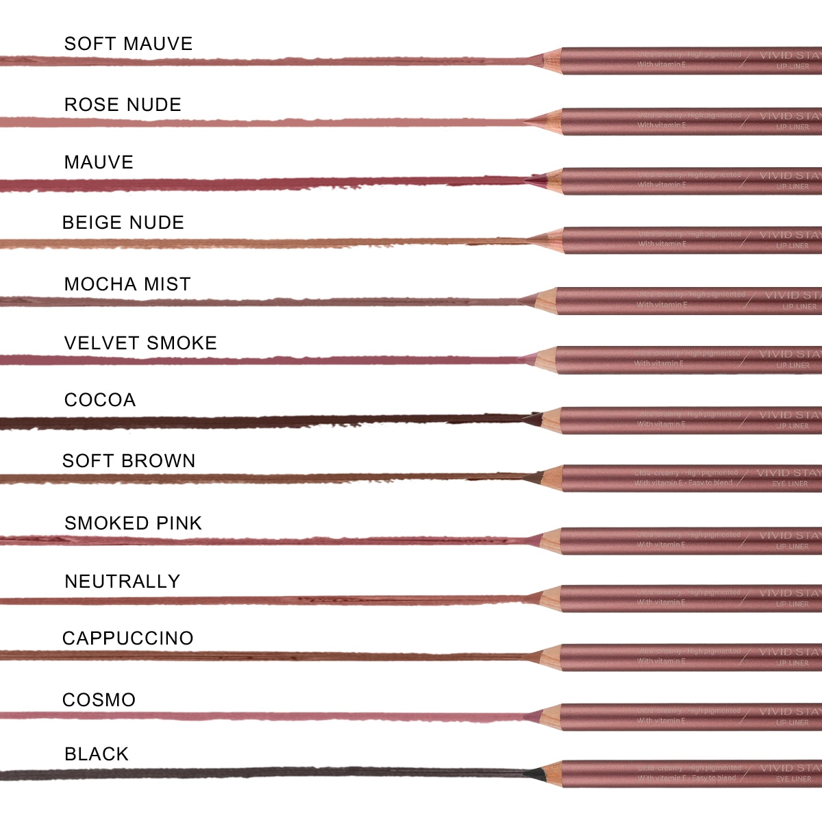 Set 13 Creioane de Buze si de Ochi Vivid Stay