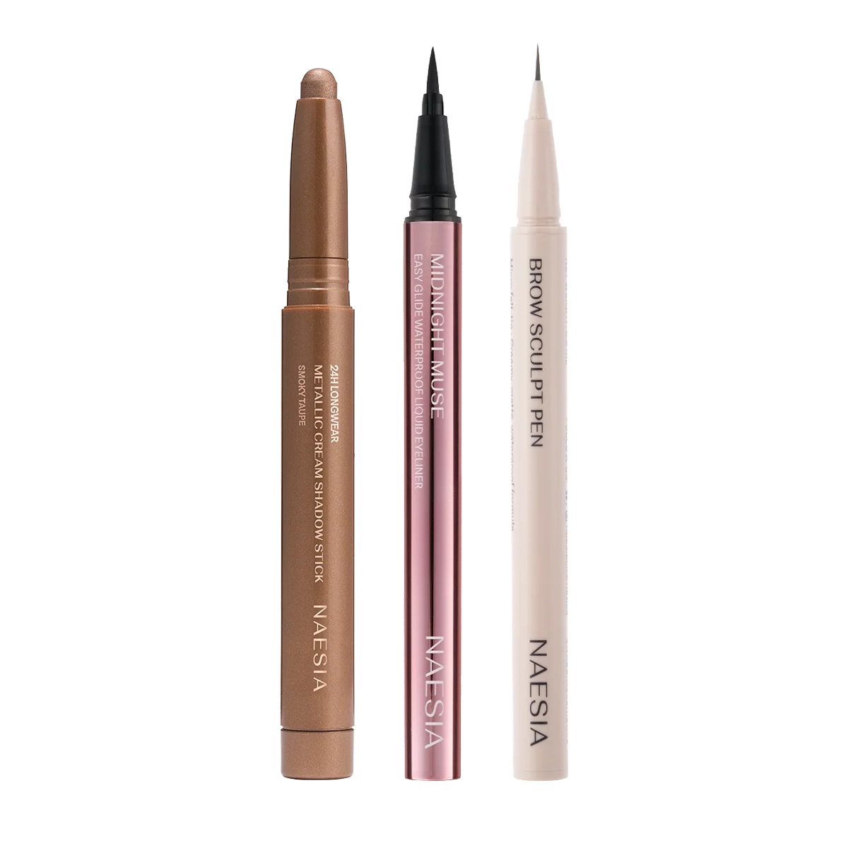 Set Fard de Pleoape Stick Longwear, Tuș de Ochi Midnight Muse și Cariocă Sprâncene Brow Sculpt Pen