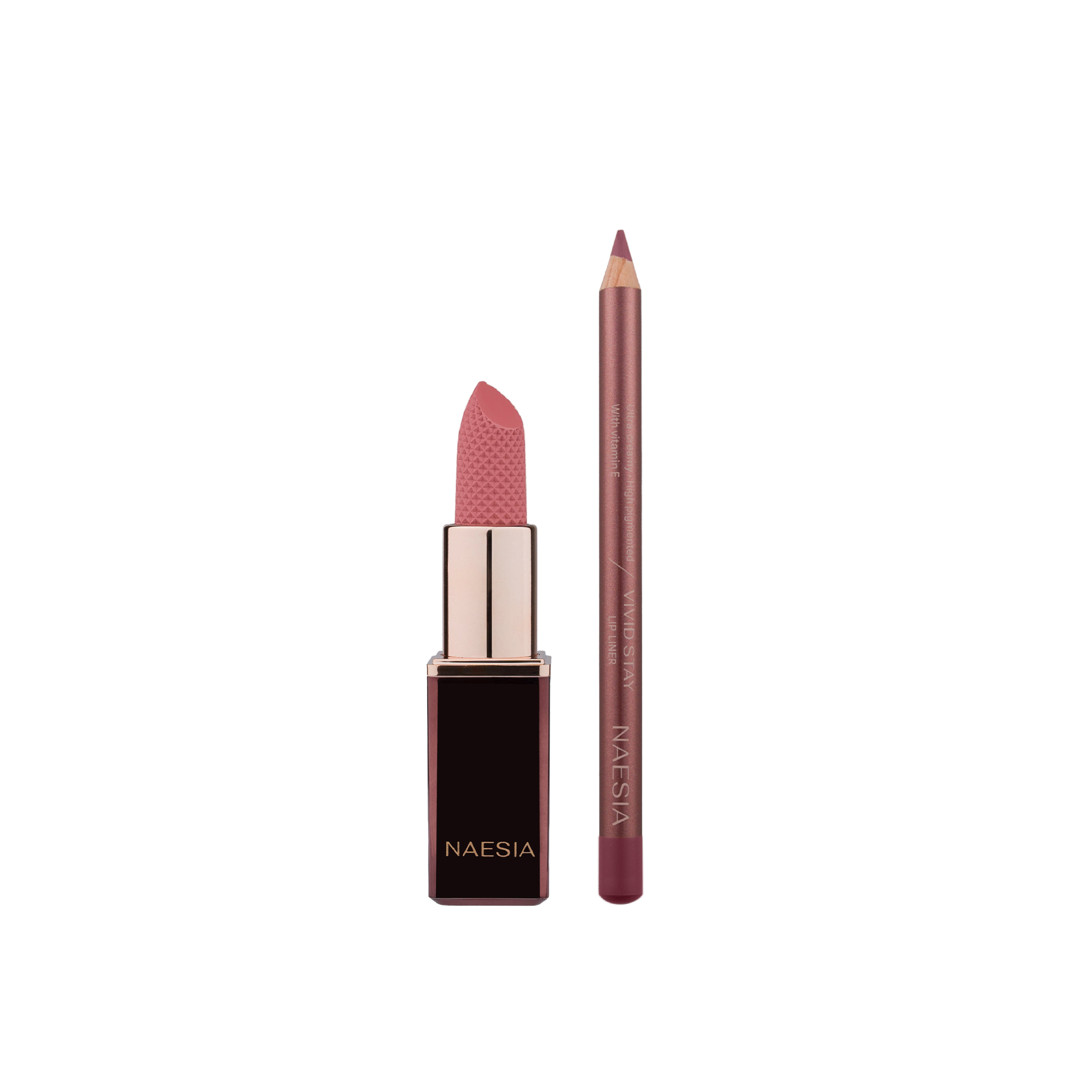 Set de Buze Ruj Mat Pure Matte si Creion Cremos Vivid Stay